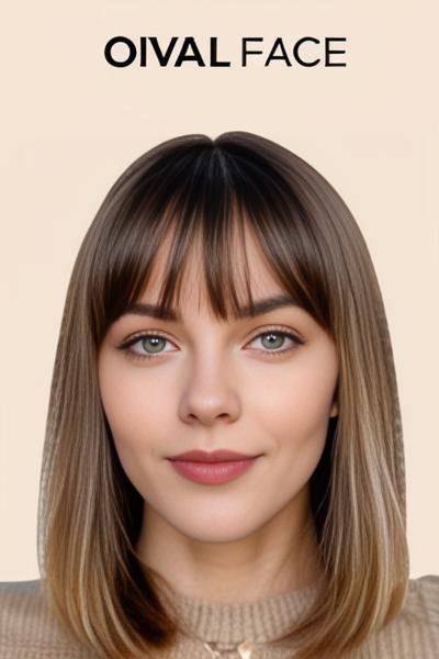 33 Stunning Haircuts for Oval Faces with Bangs