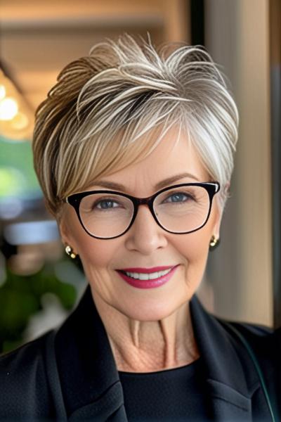 34 Stylish Hairstyles for Women Over 50 with Glasses