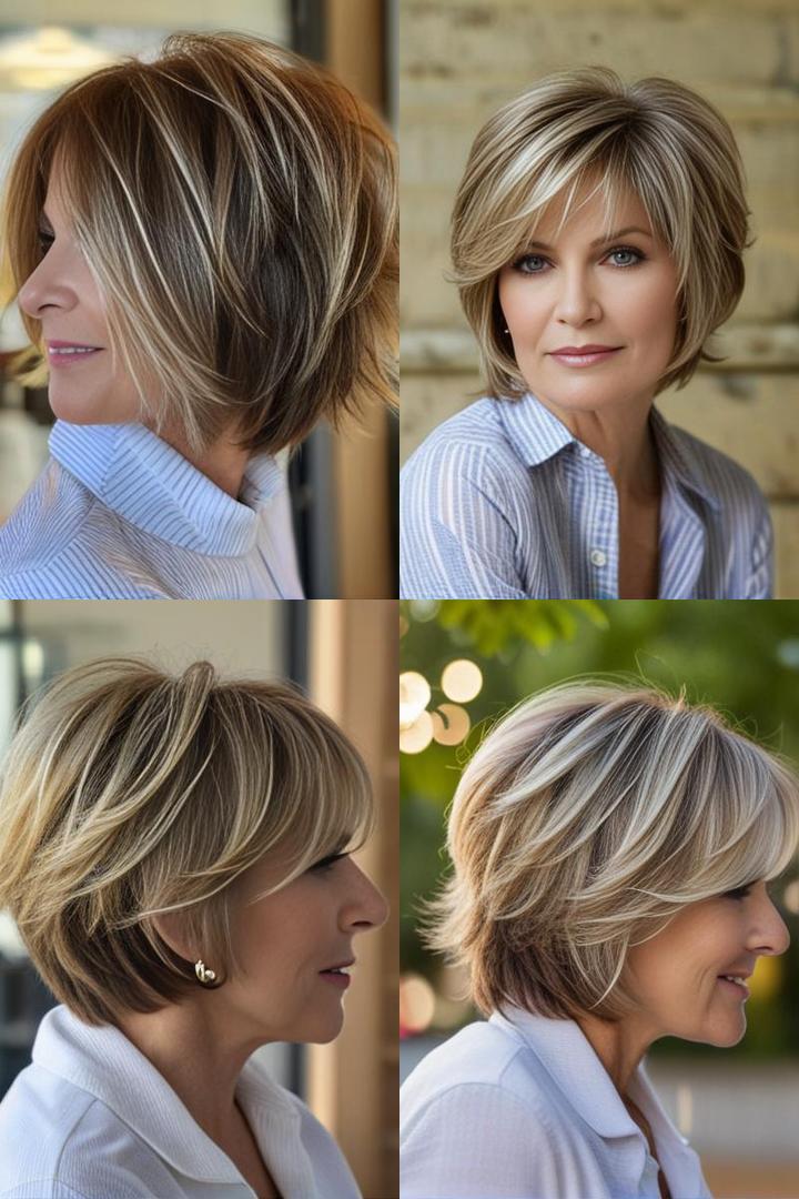 Chic Layered Wedge Hairstyle