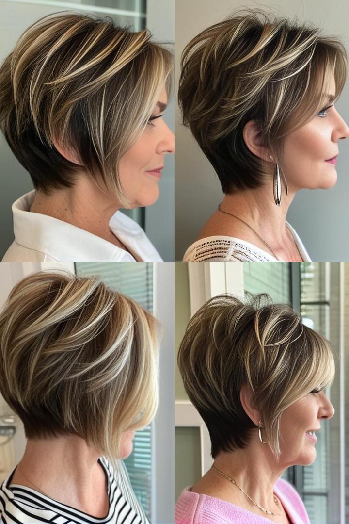 Dramatic Voluminous Stacked Wedge Haircut