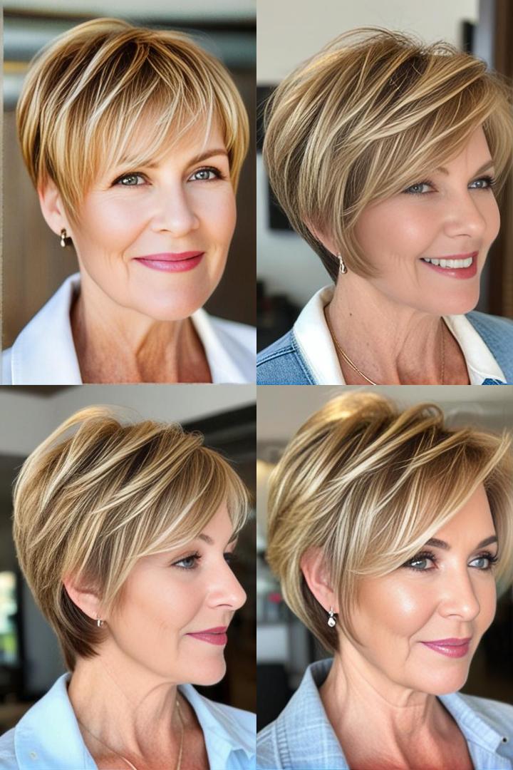 Honey Blonde Chunky Wedge Hairstyle