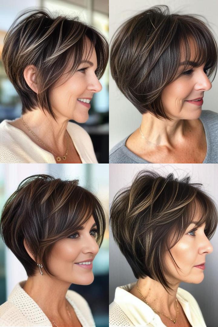 Stylish Angled Wedge Hairstyle