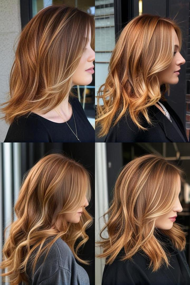 Auburn Hair with Honey Blonde Dimensions