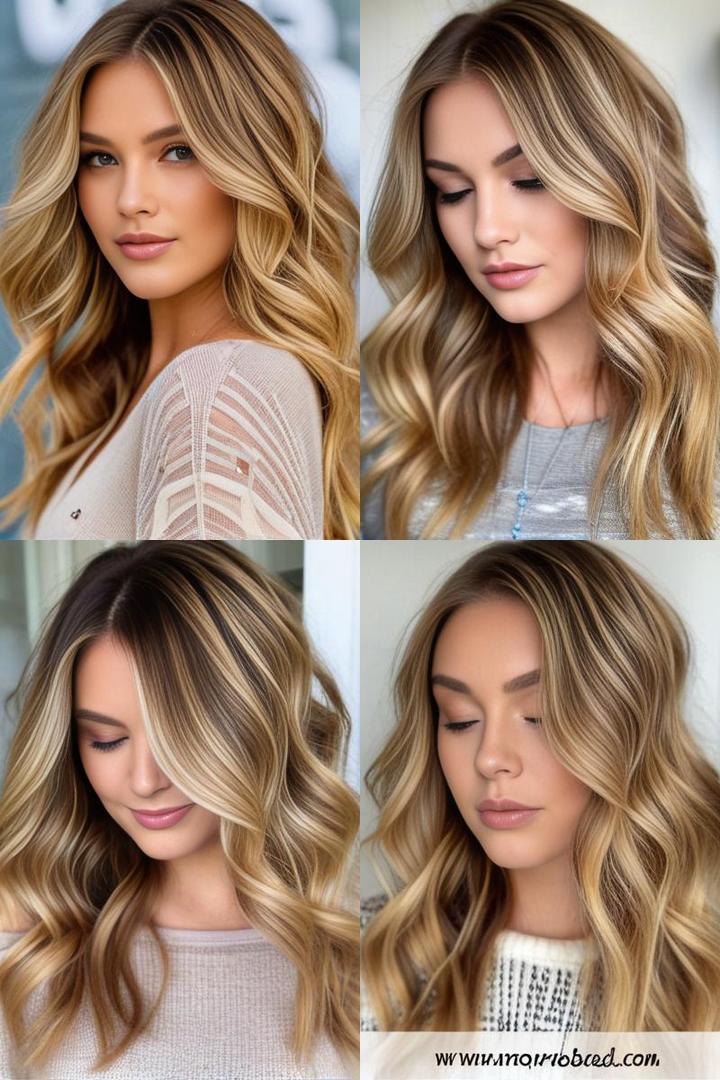 Honey Blonde Balayage for Effortless Waves