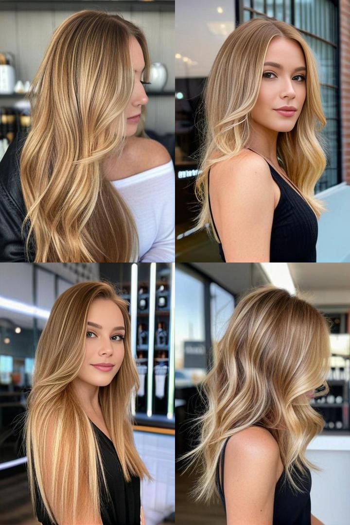 Honey Blonde Hair Color Ideas Milky Money Piece and Babylights