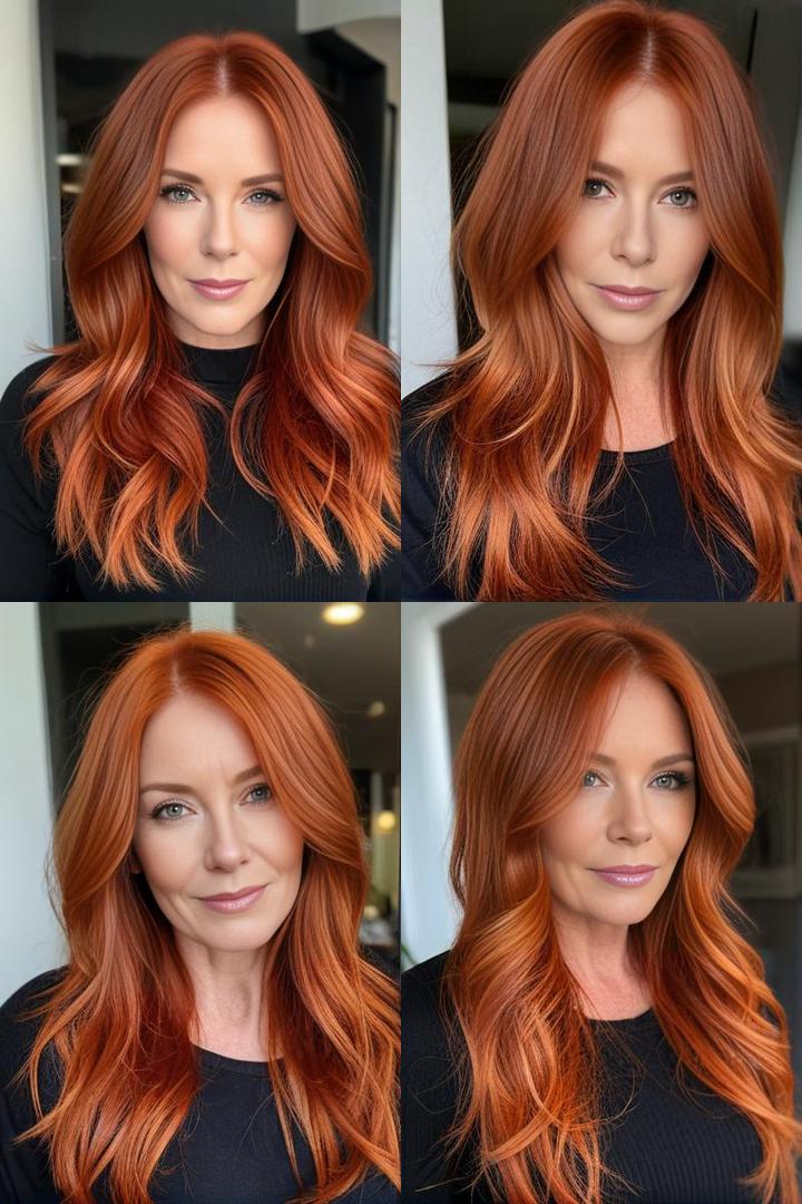 Fiery Copper Hair Color Ideas for Women Over 40