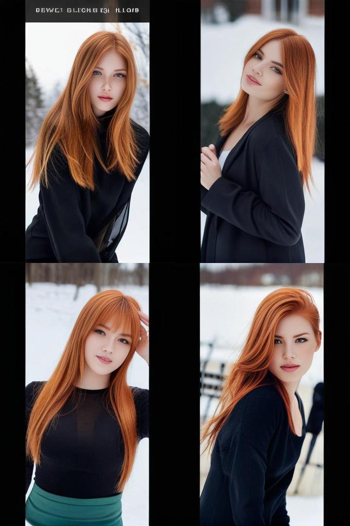 Snowy Copper Hair Color Ideas for Seductive Sleek Straight Hair