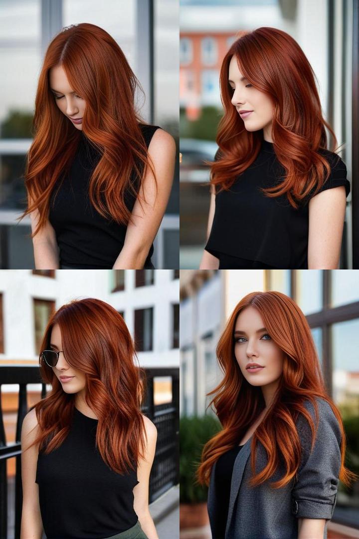 Vibrant and Vivid Dark Copper Hair Color Ideas