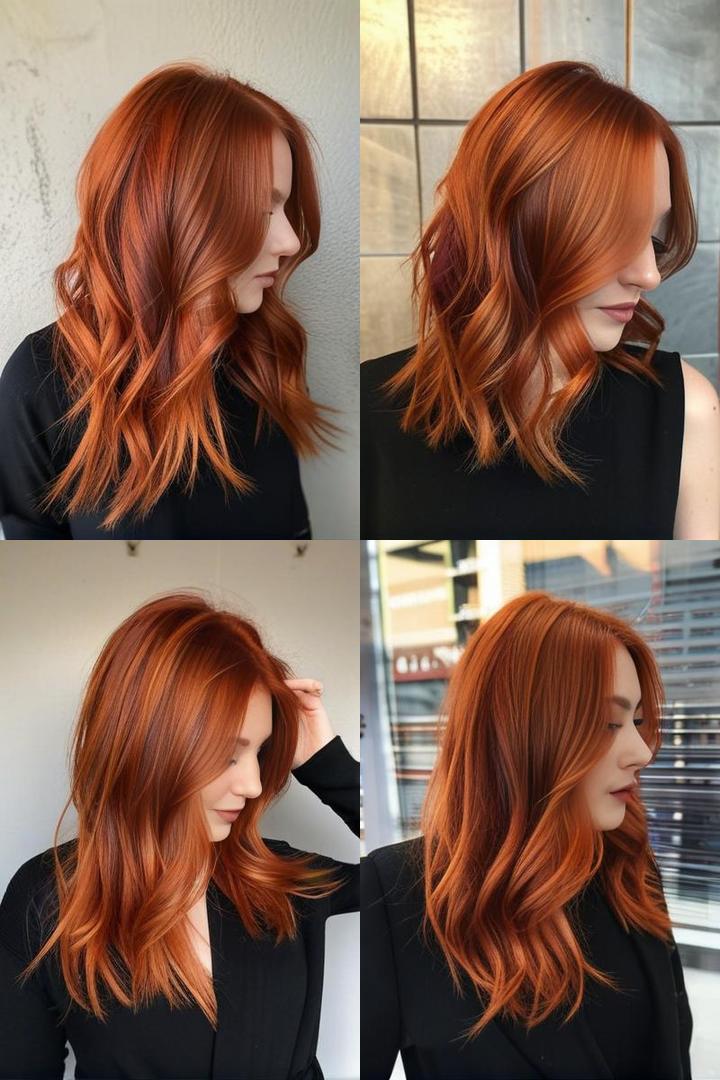 Vibrant Orange Tinted Copper Hair Color Ideas