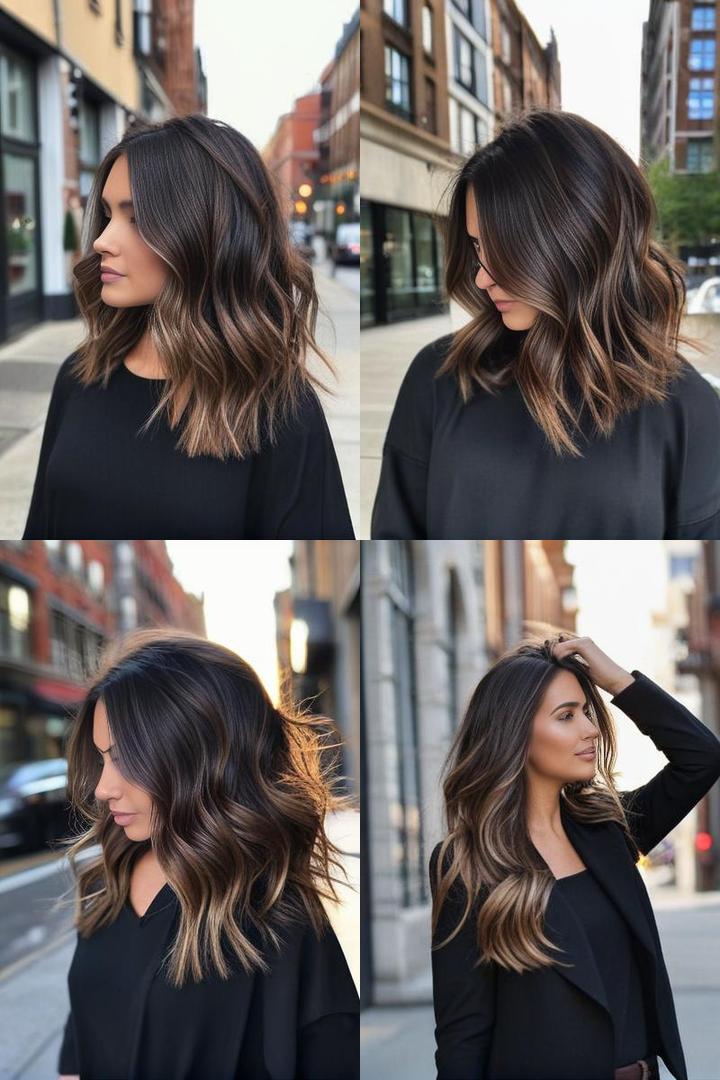 Sun Kissed Dark Brown Balayage Hair Color Ideas