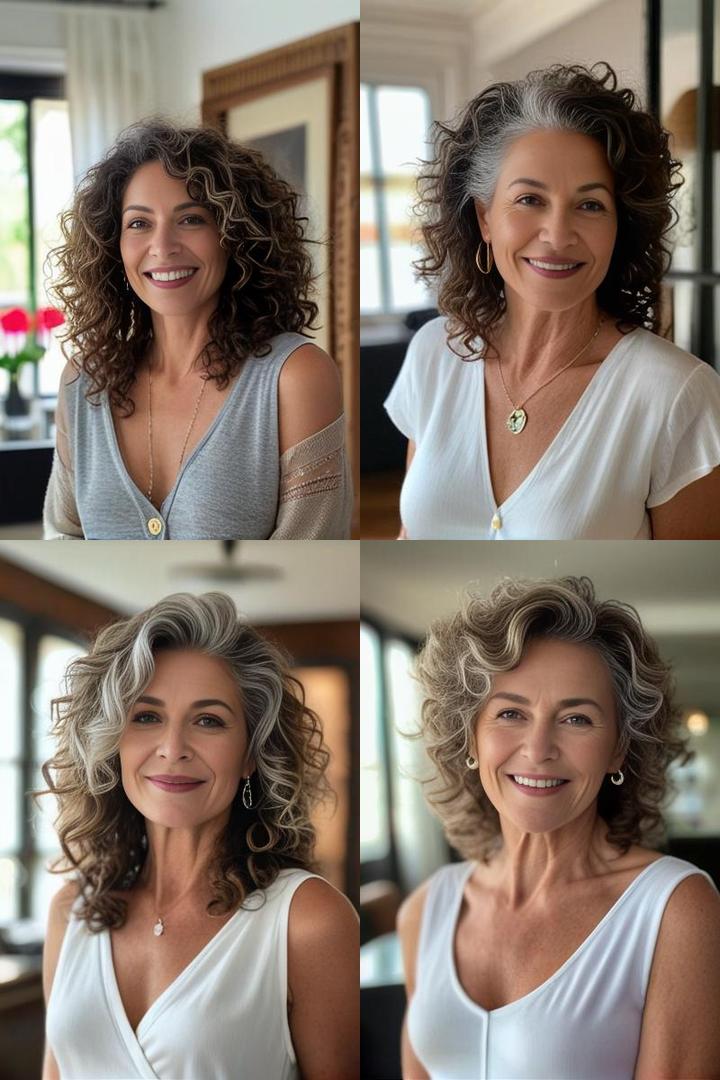 Effortlessly Chic Layered Curly Hairstyles for Older Women