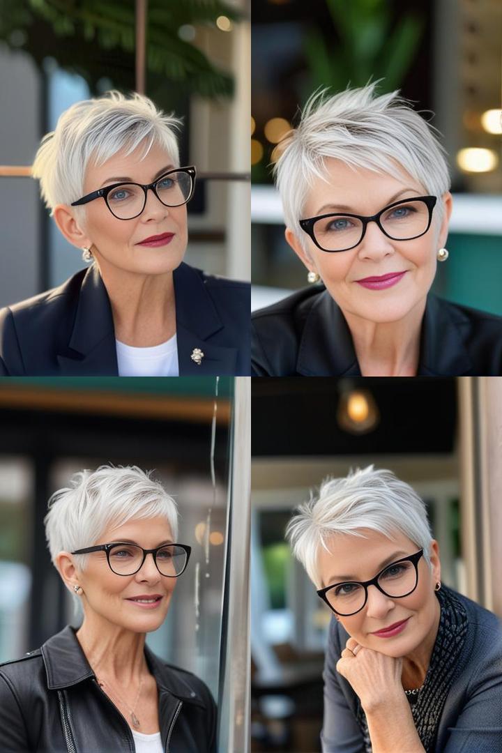 Chic White Pixie For Women Over 50