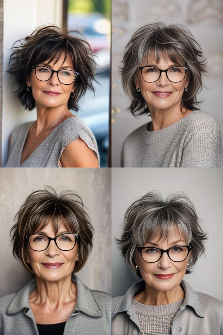 Short Messy Bangs For Women Over 50