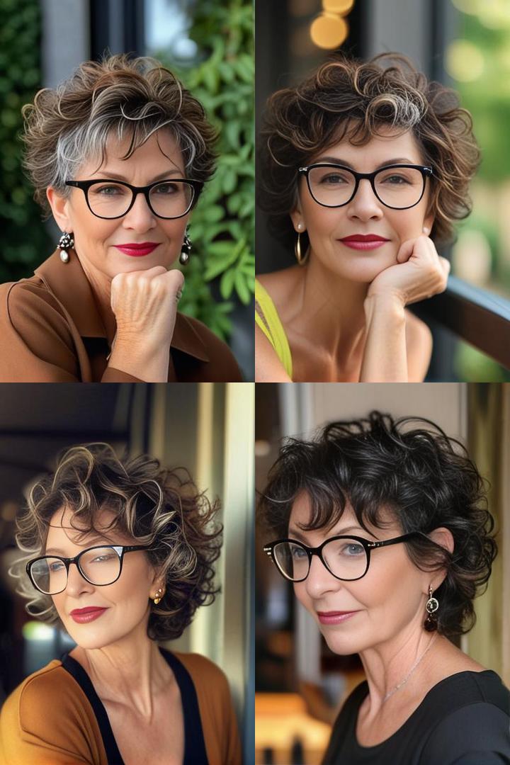 Trendy Short Curls And Glasses