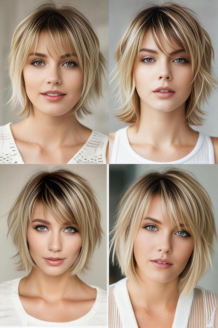 Blonde Shag Cut With Contrast