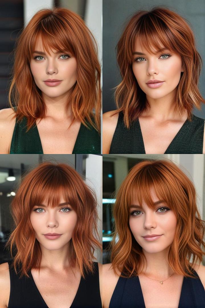 Chic Copper Shag Cut