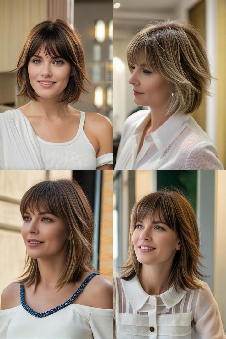 Chic Medium Shag With Bangs