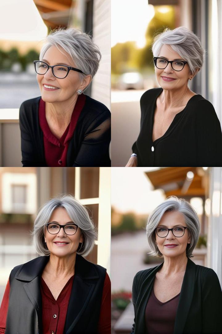 Chic Cut For Mature Women With Glasses