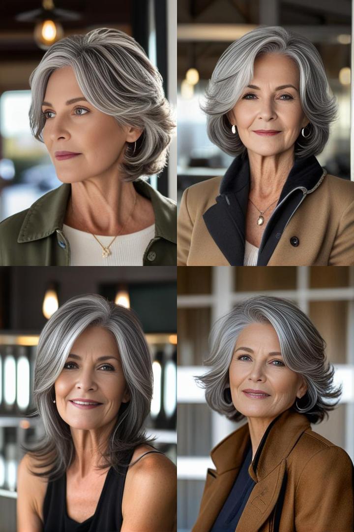 Chic Layers For Gray Older Women