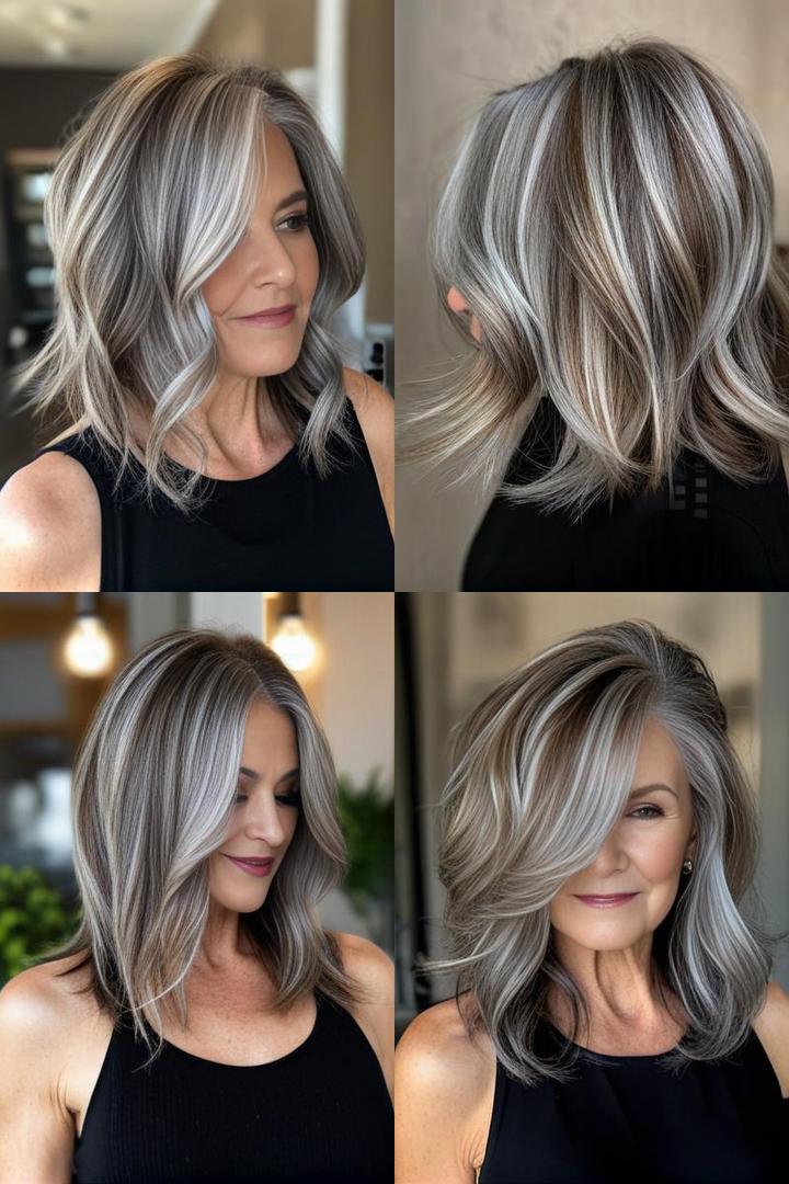 Trendy Streaky Gray Brown Bronde