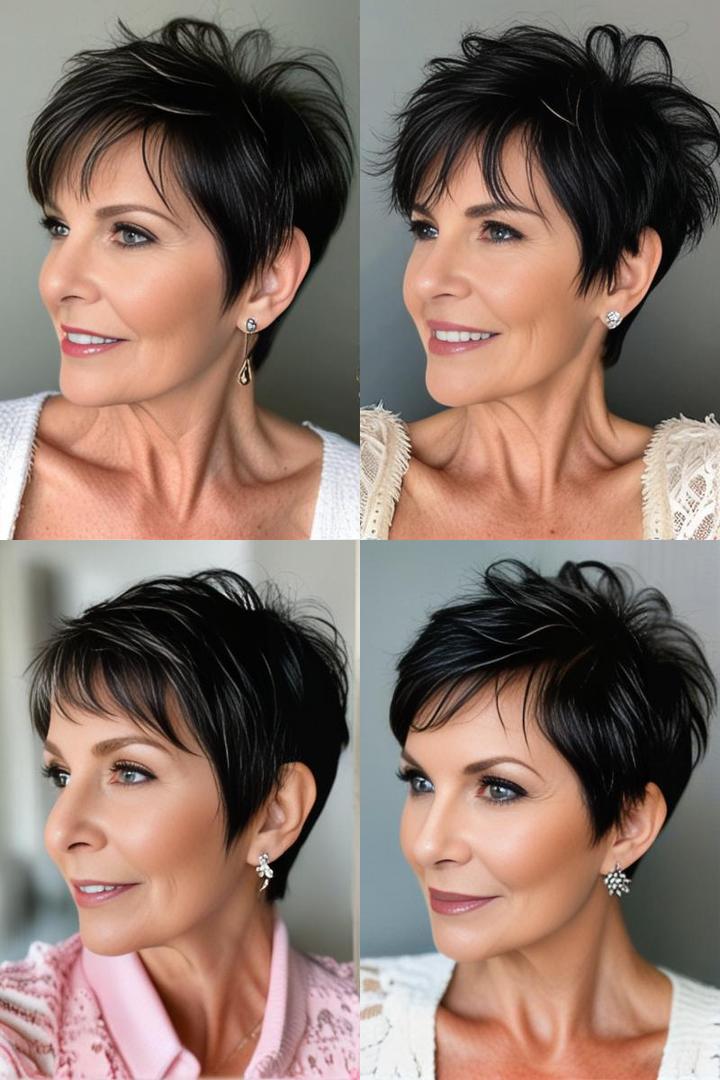 Chic Feathered Pixie For Women Over 50