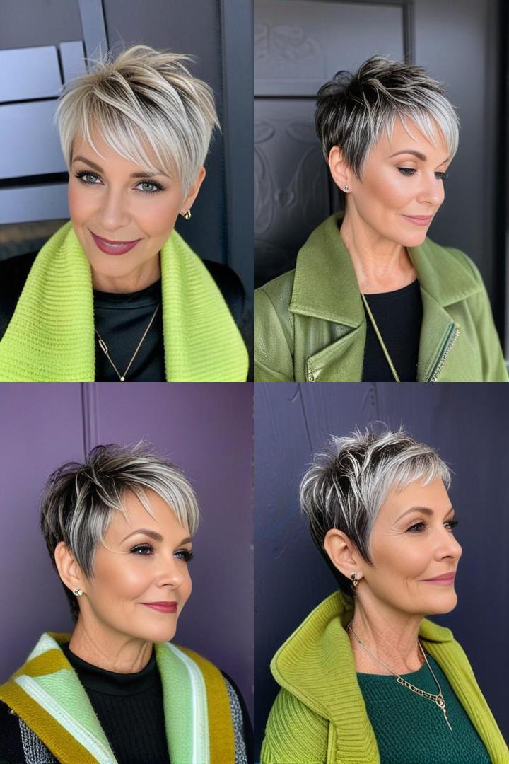 Chic Razor Cut Pixie With Textured Bangs