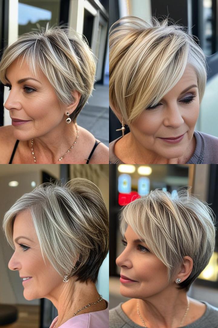 Chic Stacked Pixie Bob For Mature Women