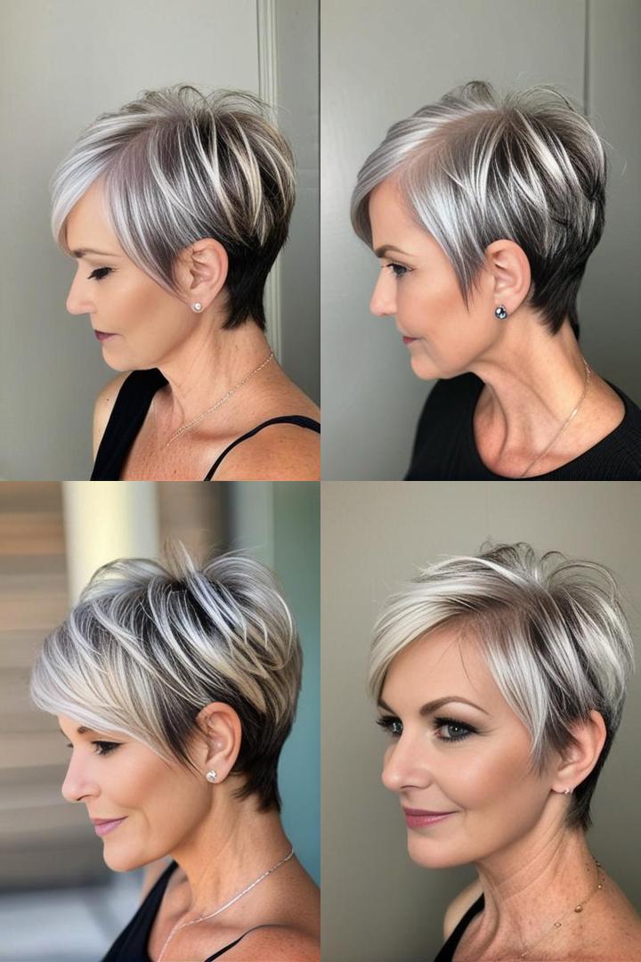 Chic Two Toned Pixie For Women 50