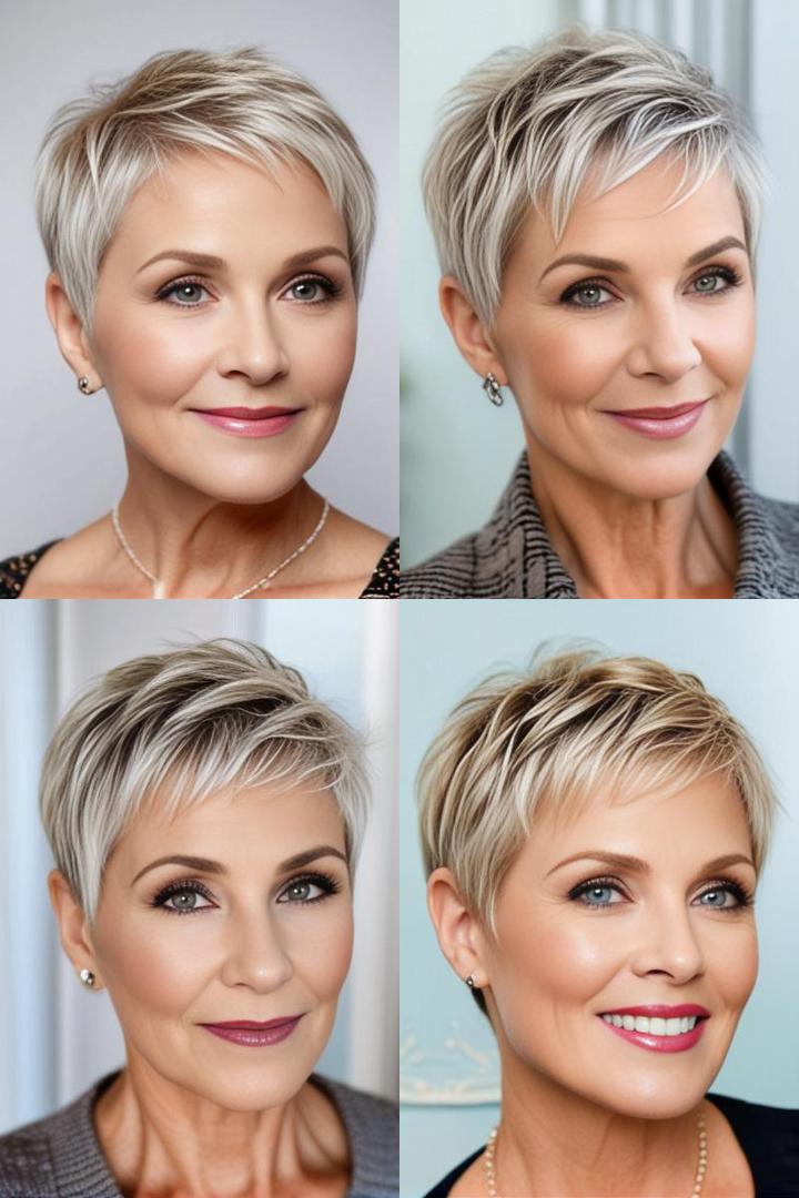 Elegant Side Swept Pixie Taper