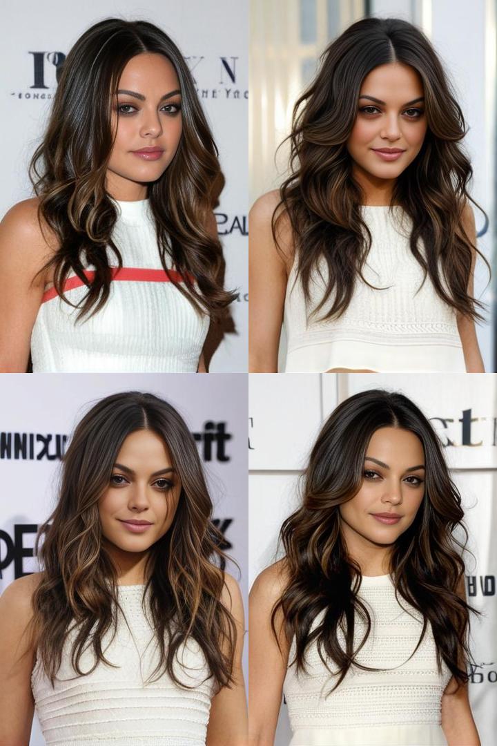 Mila Kunis Rocking Long Wavy Tresses