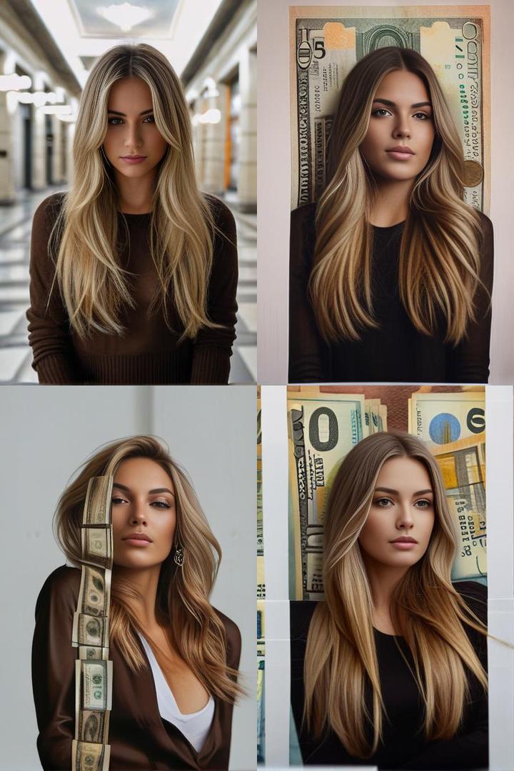 Blonde Money Piece On Brown Hair