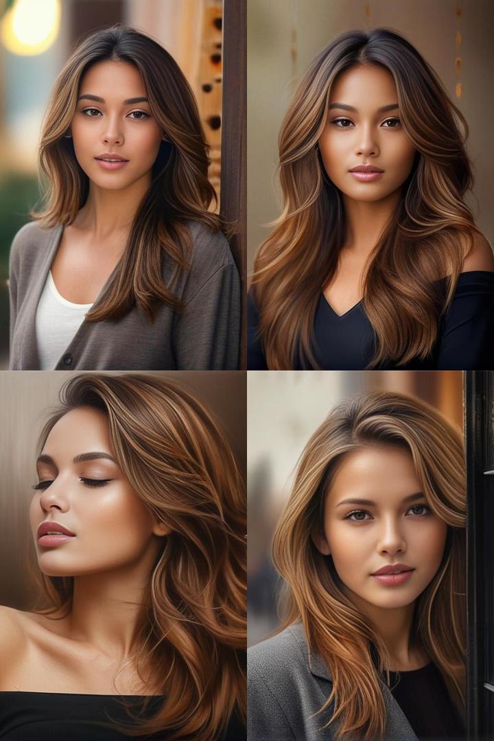 Elegant Honey Brown Layers