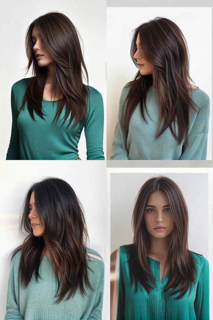 Layered Razorcut For Long Dark Brown Hair