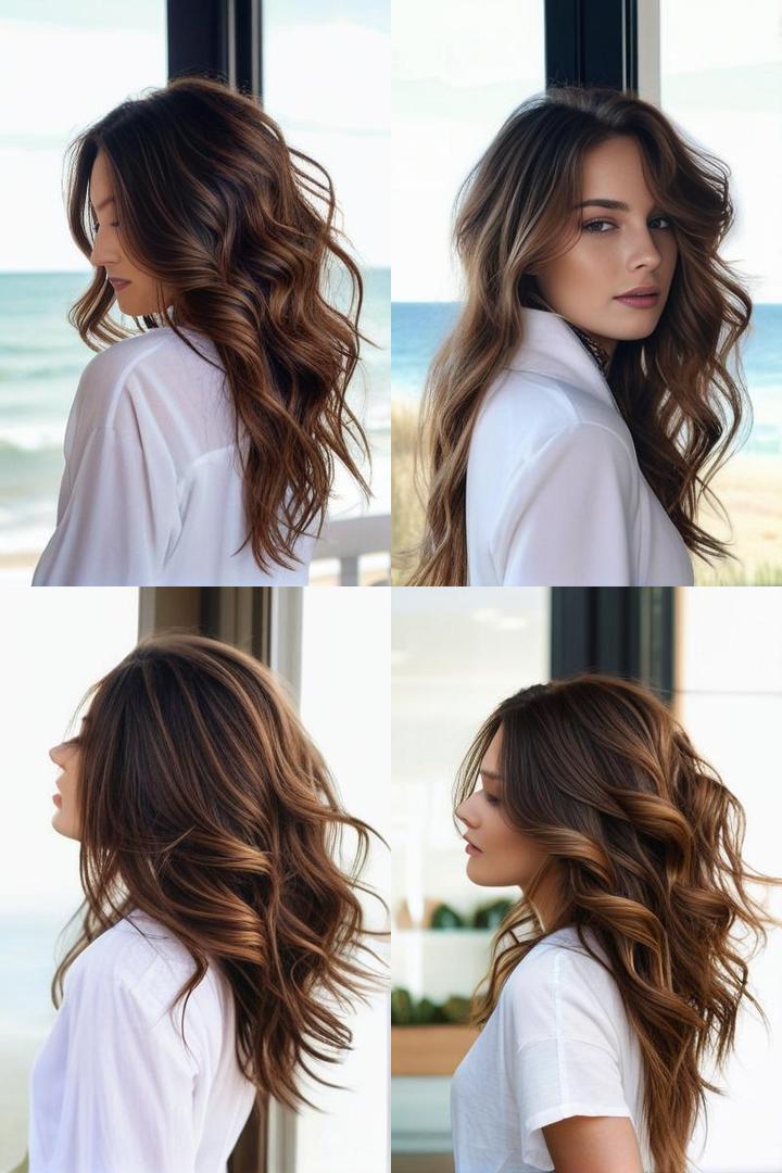 Layered Waves For Long Brown Hair