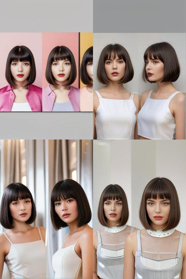 Chic Bob Bangs Soft and Blunt Style