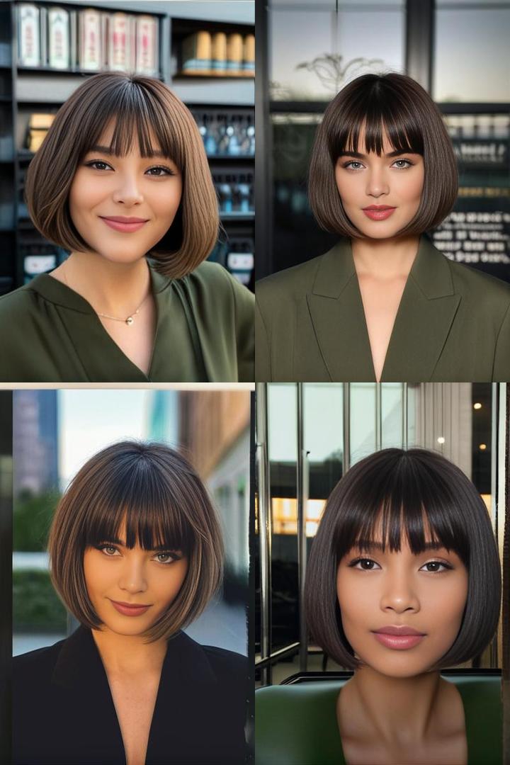 Stylish Bob with Bangs Hairstyles for Every Face Shape