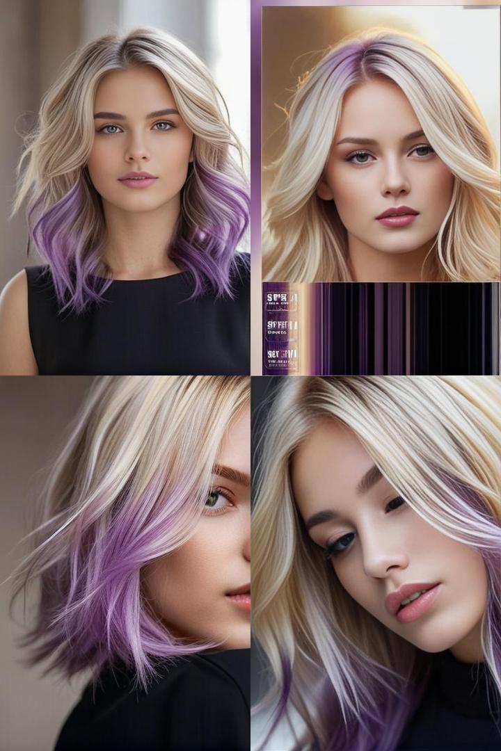 Blonde Hair With Subtle Purple Highlights