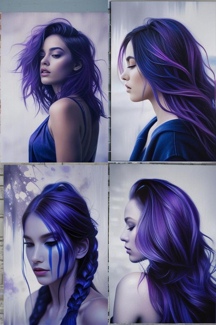 Indigo Dream Blue Purple Highlights