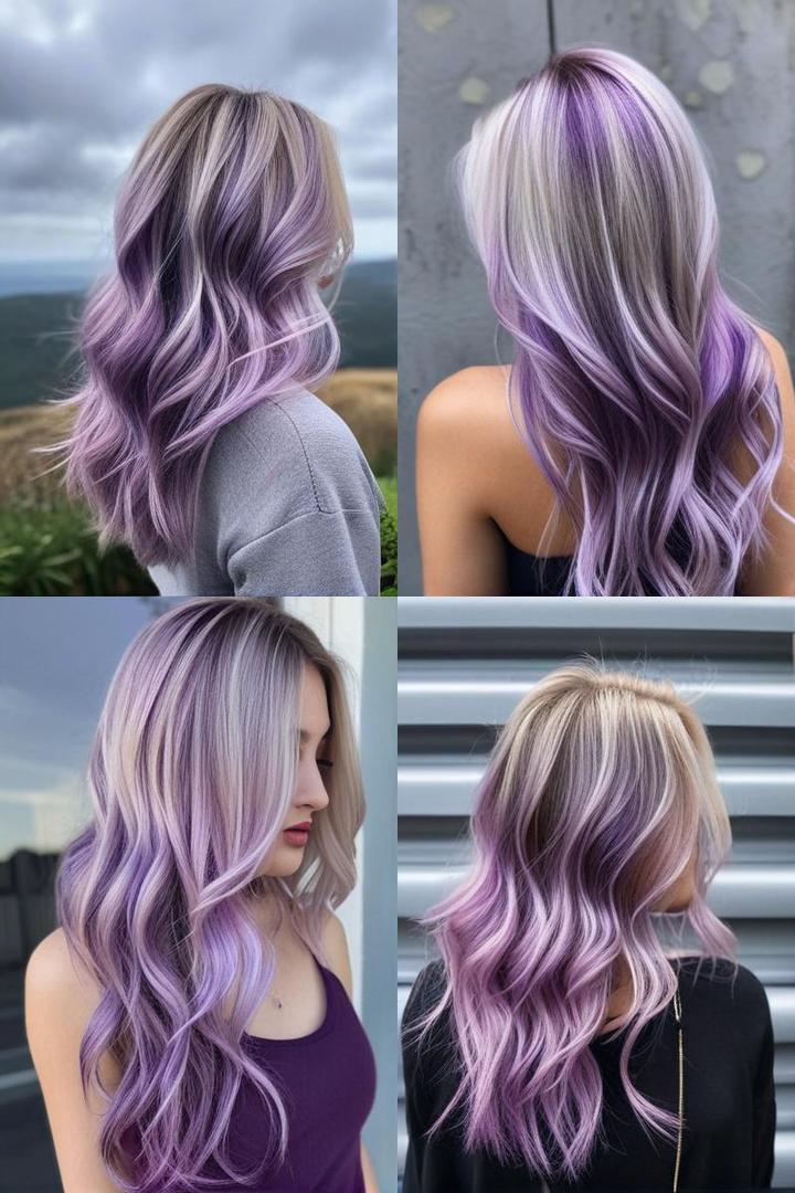 Lilac Highlights For Blonde Hair