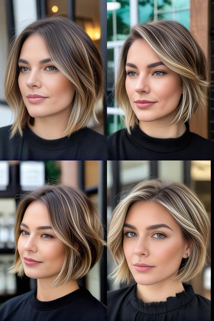 Balayage Highlights For Chin Length Bob