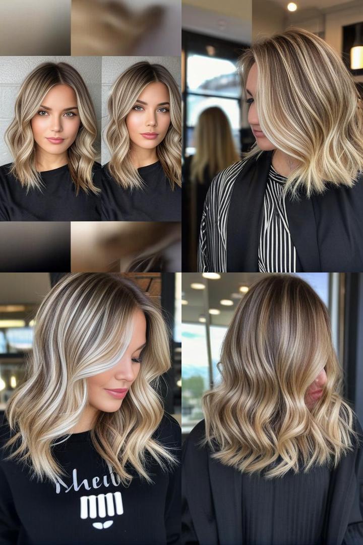 Beige Blonde Balayage Highlights Styling