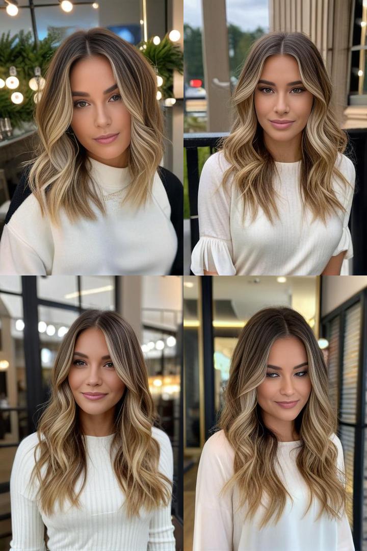 Blonde Brown Balayage For A Chic Date Night Look