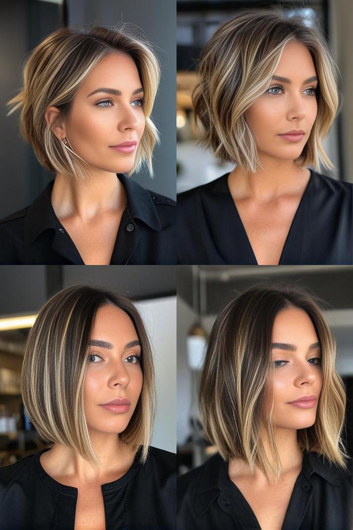 Bob With Sun Kissed Balayage