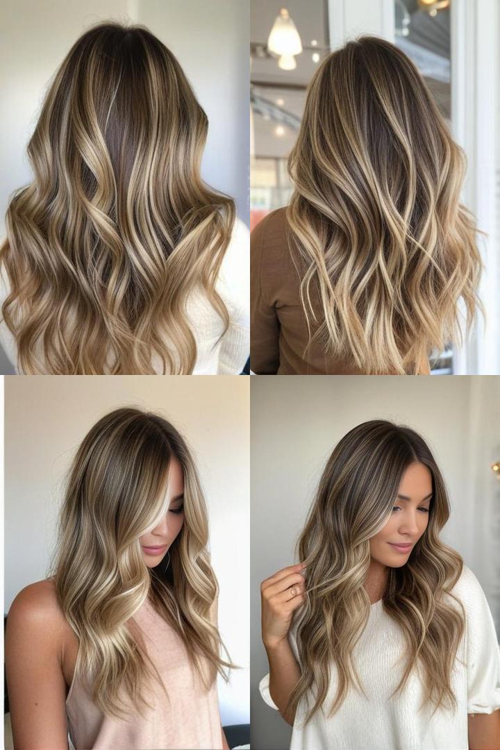 Sandy Blonde Brown Balayage