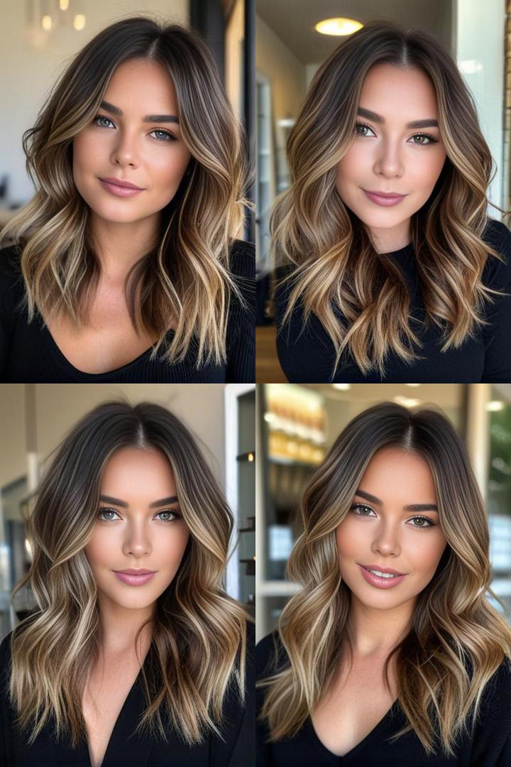 Sun Kissed Waves With Balayage Highlights