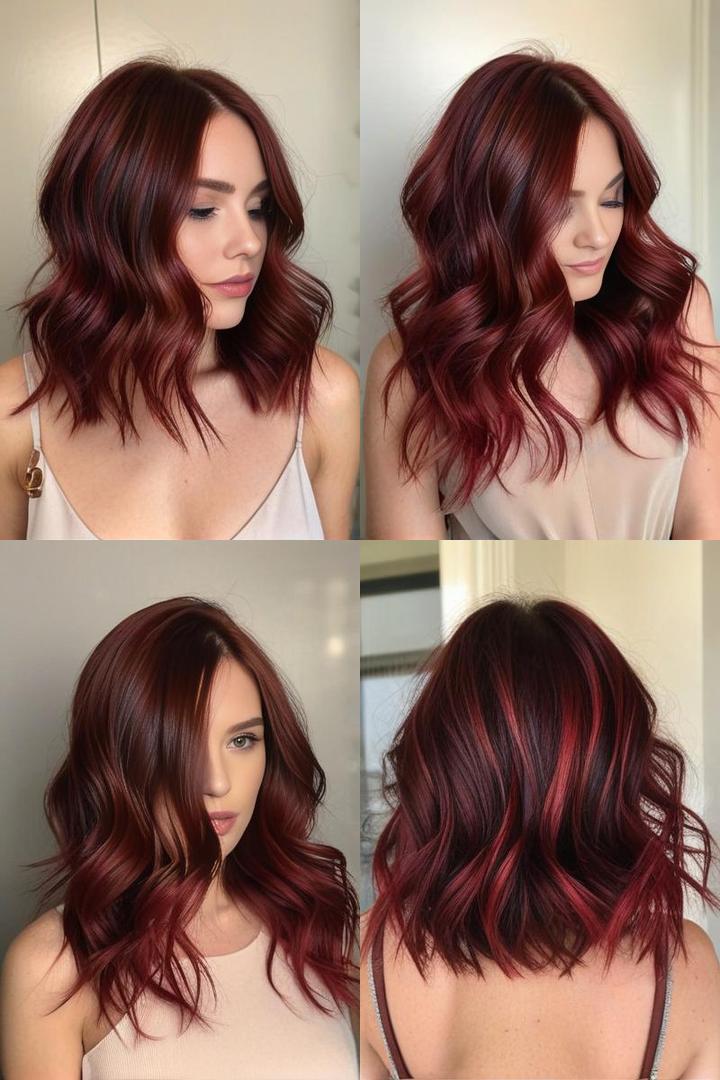 Chic Cherry Highlights For A Subtle Transformation