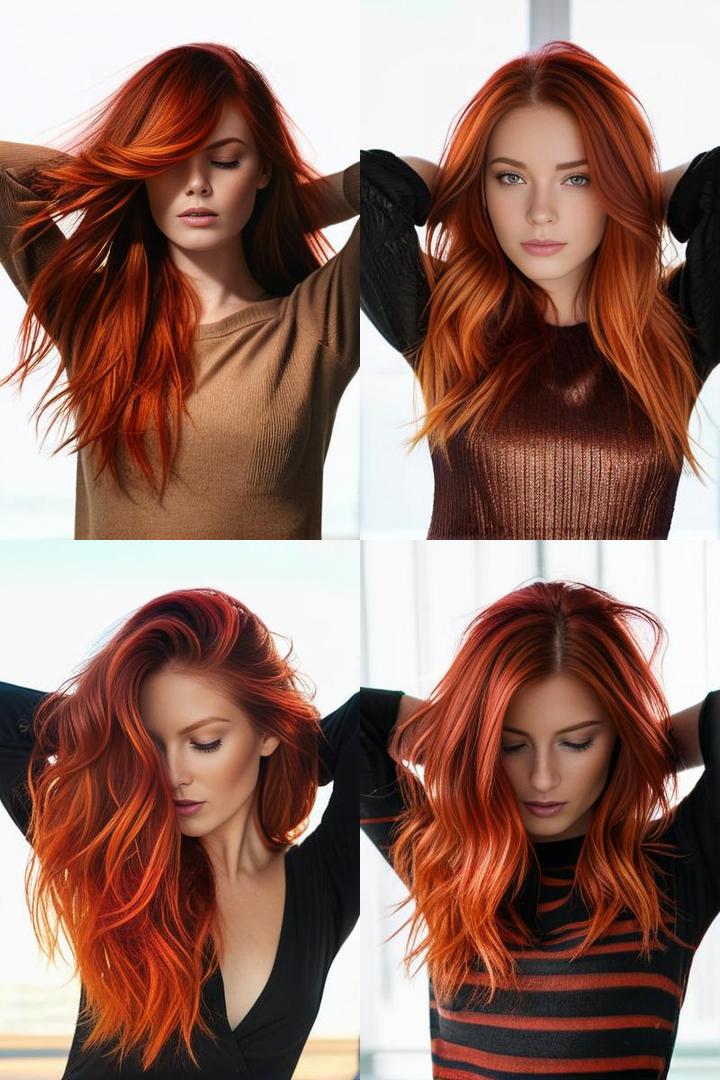 Vibrant Red Dimensional Highlights