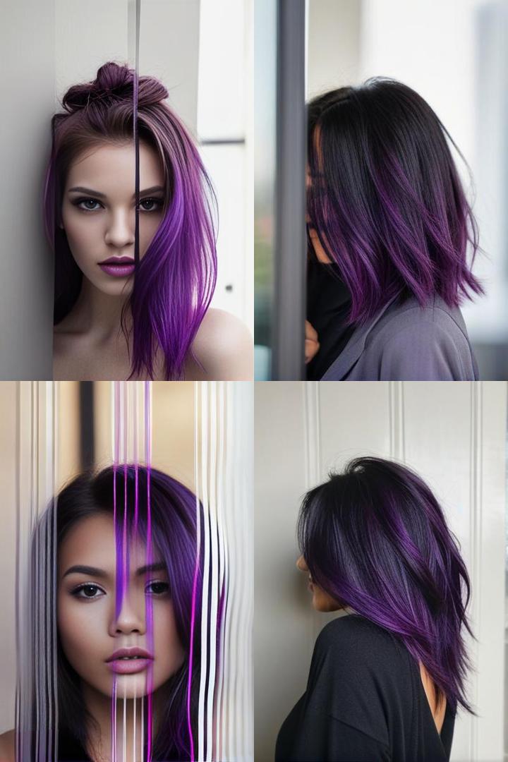 Vibrant Purple Peekaboo Highlights