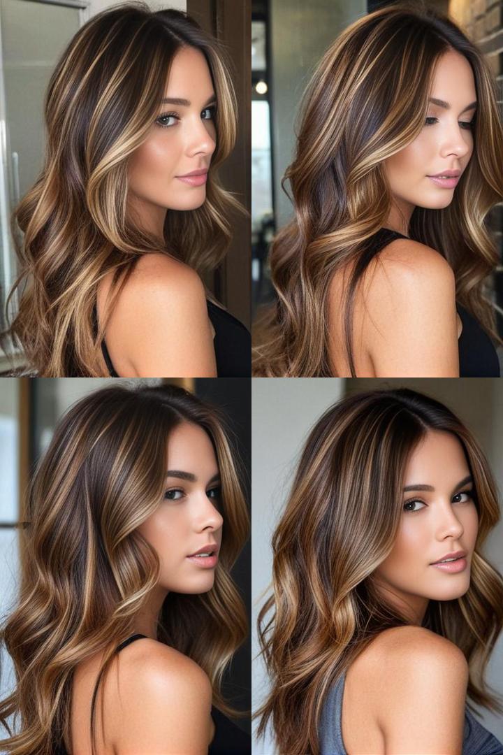 Caramel Honey Blonde Highlights For Dark Brown Hair