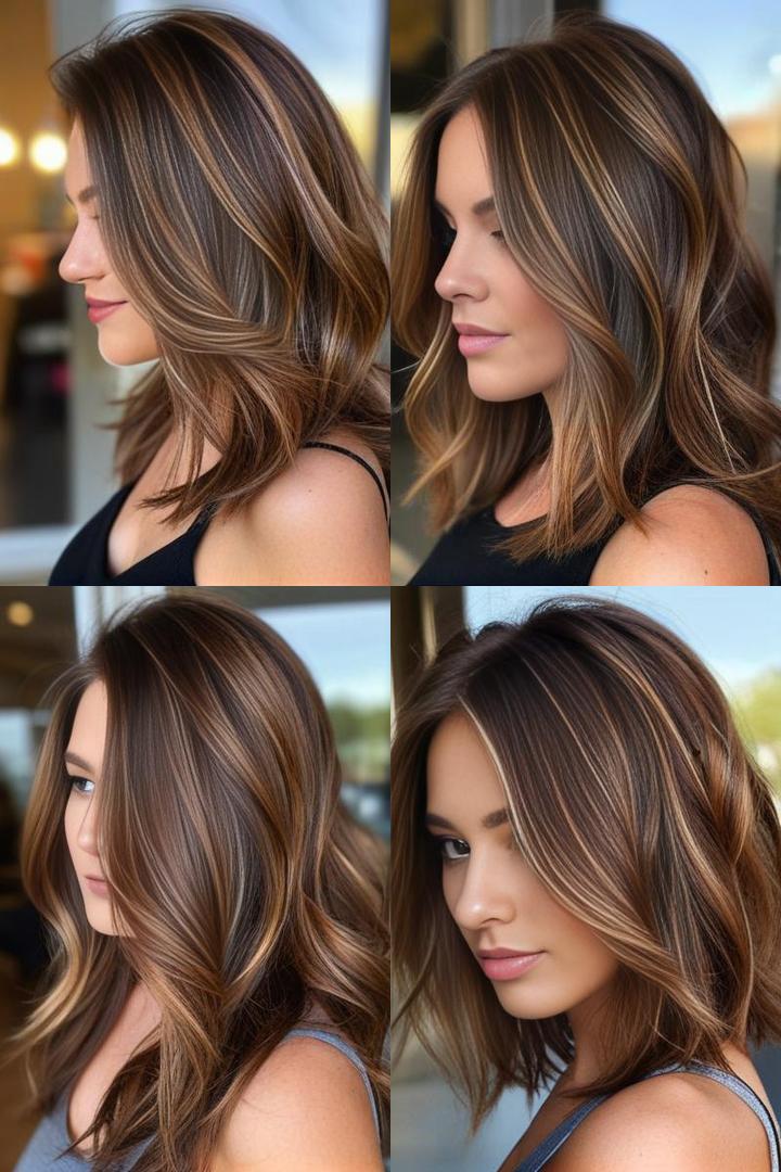 Chestnut Brown Hair With Caramel Highlights